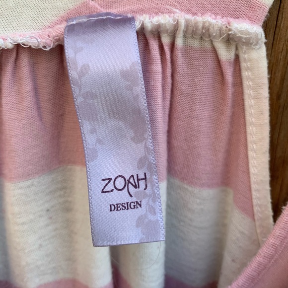 Zoah Pink/Tan Chevron Embellished Tank - Picture 6 of 8